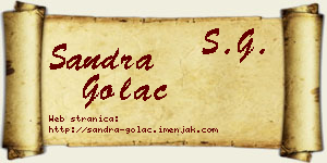 Sandra Golac vizit kartica